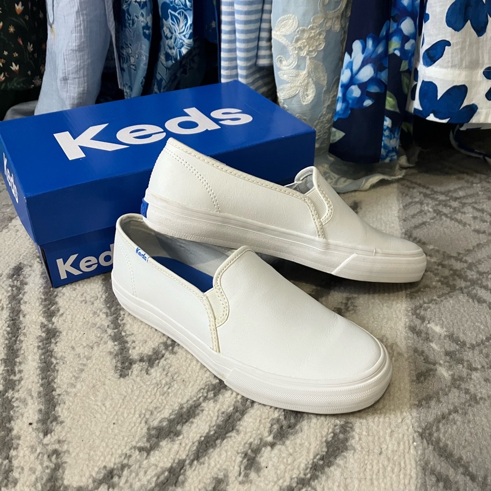EUC Keds Champion Leather Slip Ons - Picture 2 of 6